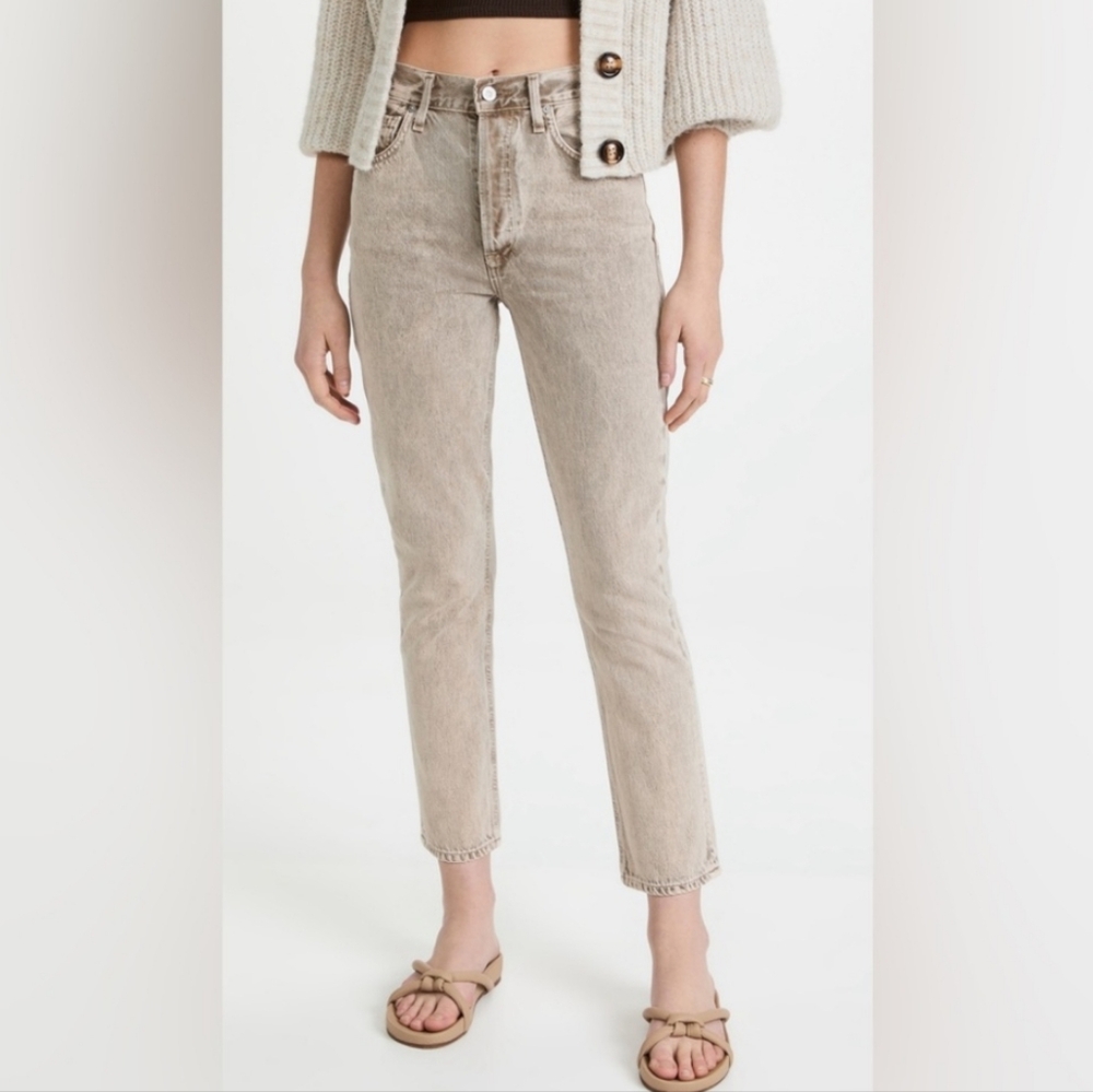Citizens of Humanity Jolene High Rise Vintage Slim Jeans 25 Ponytail Brown Taupe